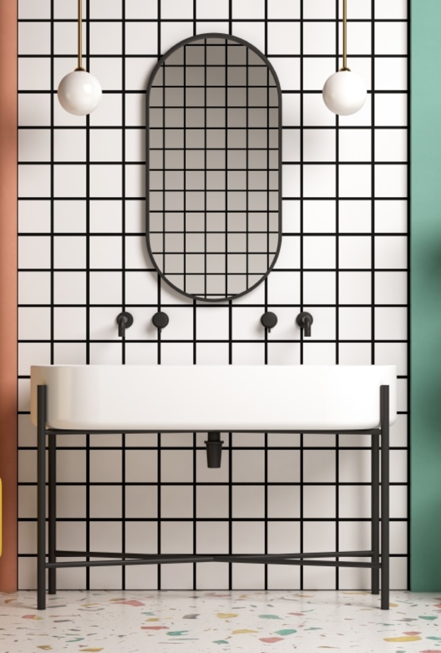 تصاميم جدران حمام عصرية وملونة