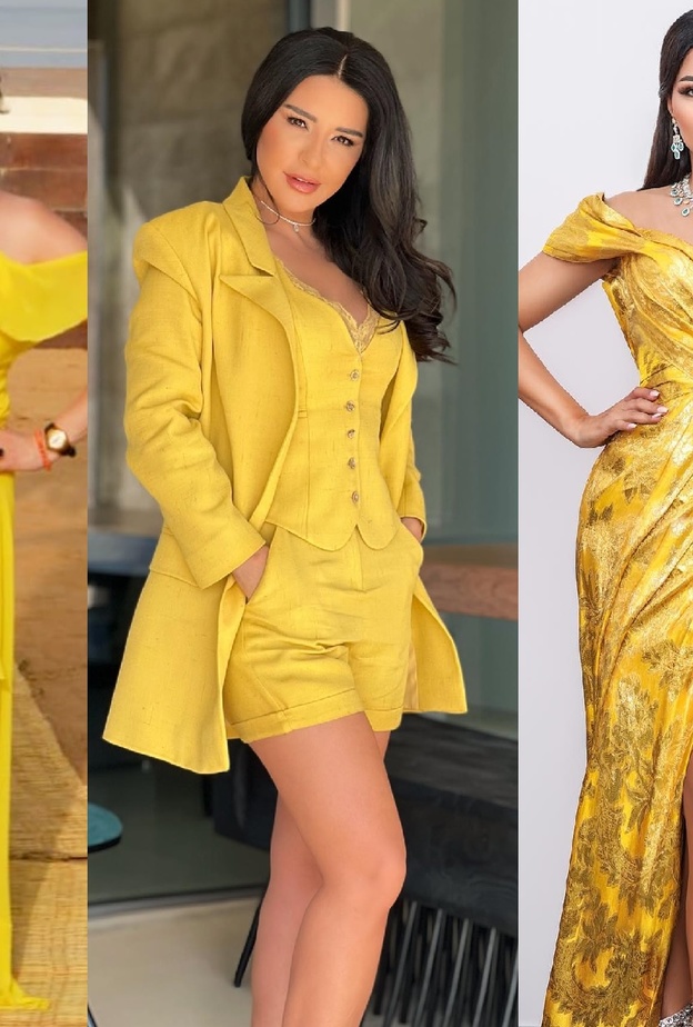 النجمات باللون الاصفر 