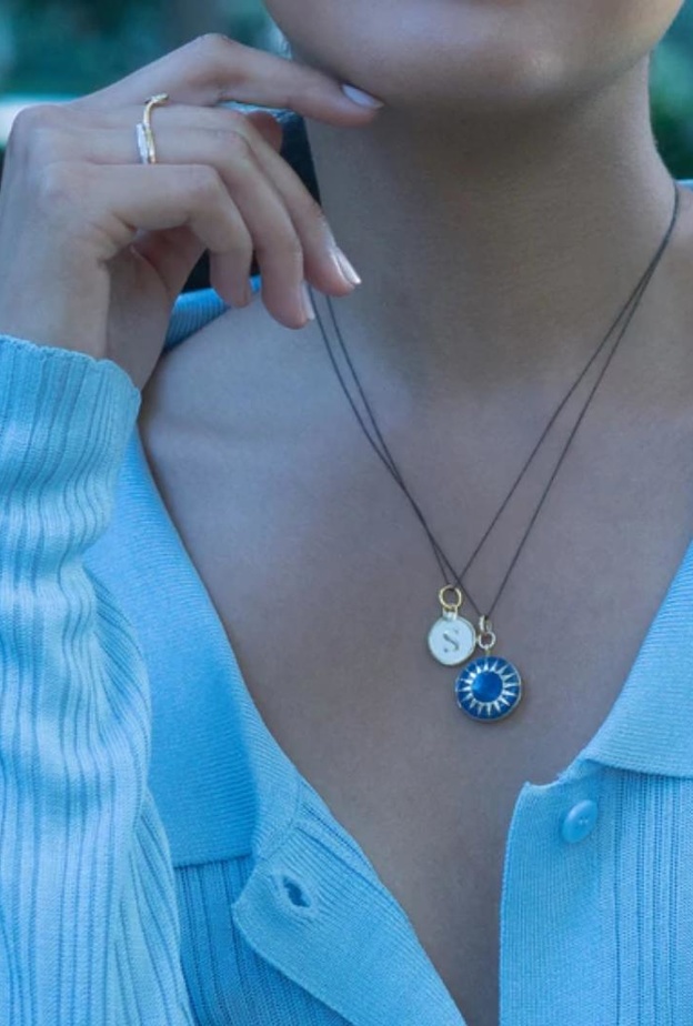 قلادة BLUE ENAMEL VERMEIL من Monica Rich Kosann