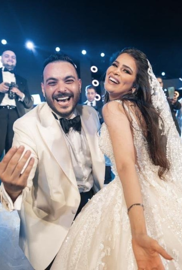 المخرج كريم مسلم في حفل زفافه