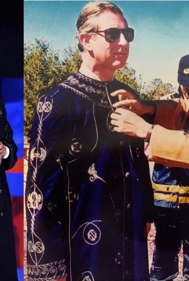 صور إطلالة كاميلا المتألقة بالدقلة السعودية هدية للأمير تشارلز من مصمم أزياء سعودي