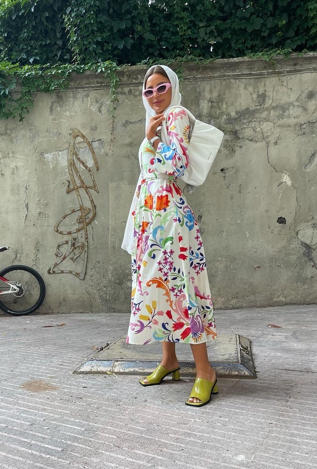 موديلات فساتين صيفية للمحجبات من انستقرام مؤثرات الموضة 