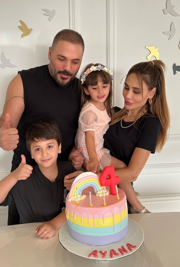 جمالها يسرق قلوب الجمهور" ..رامي عياش وزوجته داليدا يحتفلان بعيد ميلاد طفلتهما الرابع