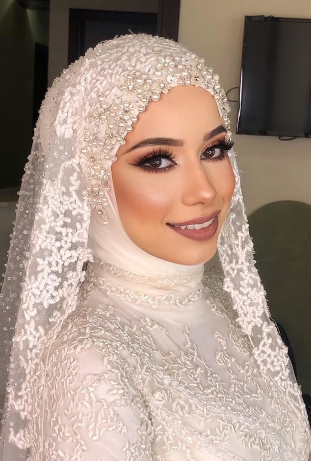 افكار لحجاب العروس من انستقرام