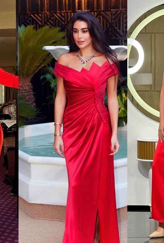 النجمات باطلالات حمراء في صيف 2022