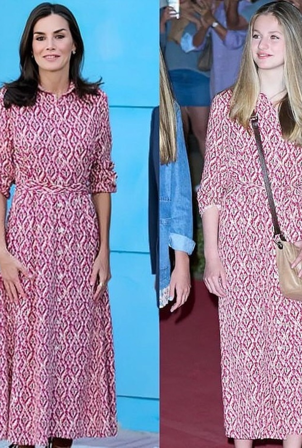 ليتيزيا ملكة إسبانيا بفستان ابنتها