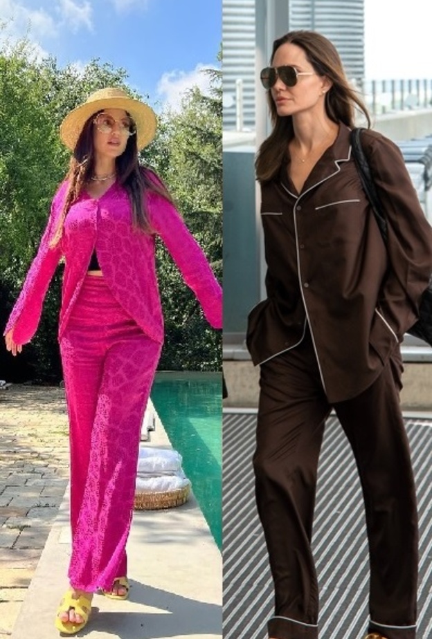 درة تخطف الأنظار ببيجاما وردية