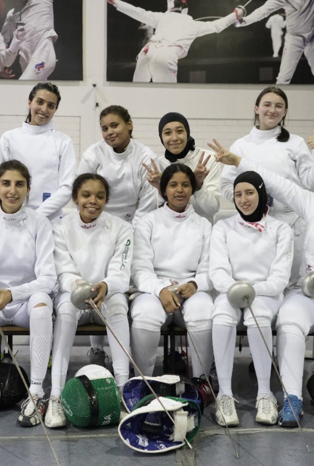 تتويج الفائزات في الجولة الذهبية لبطولة المملكة للمبارزة للسيدات