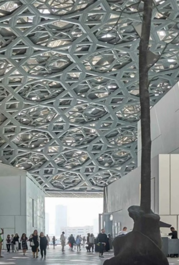 تصميم فريد لمتحف اللوفر - المصدر زوروا أبوظبي