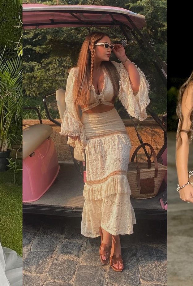 النجمات بالاطلالات الفاتحة