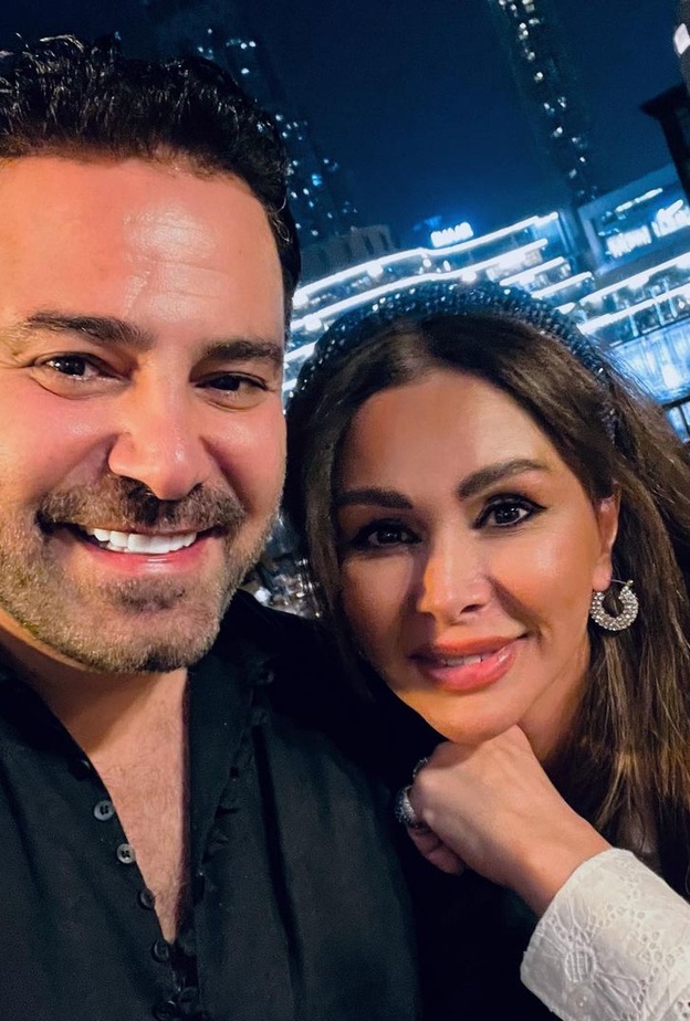 عاصي الحلاني مع زوجته كوليت