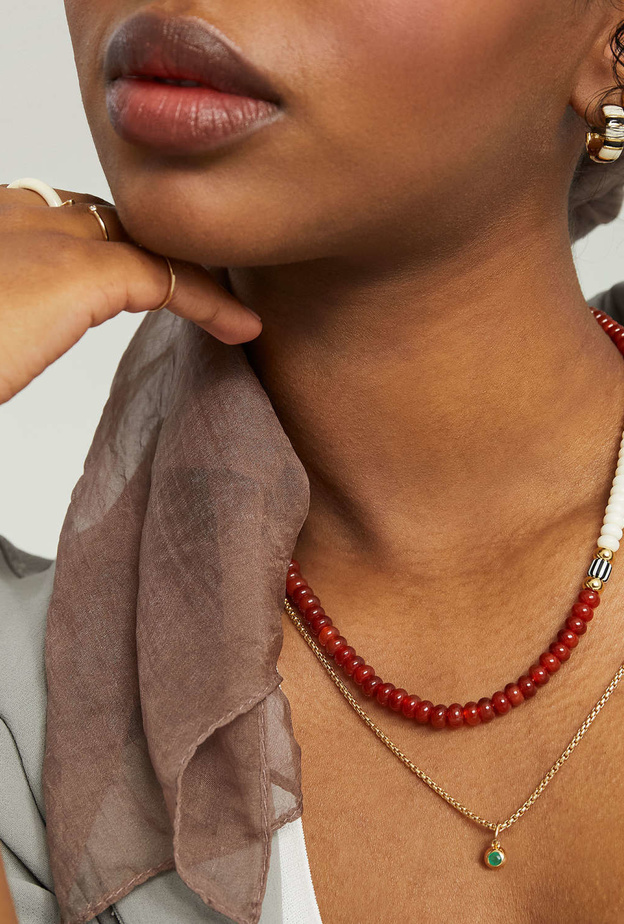 قلادة Coastal Red Agate من Mejuri