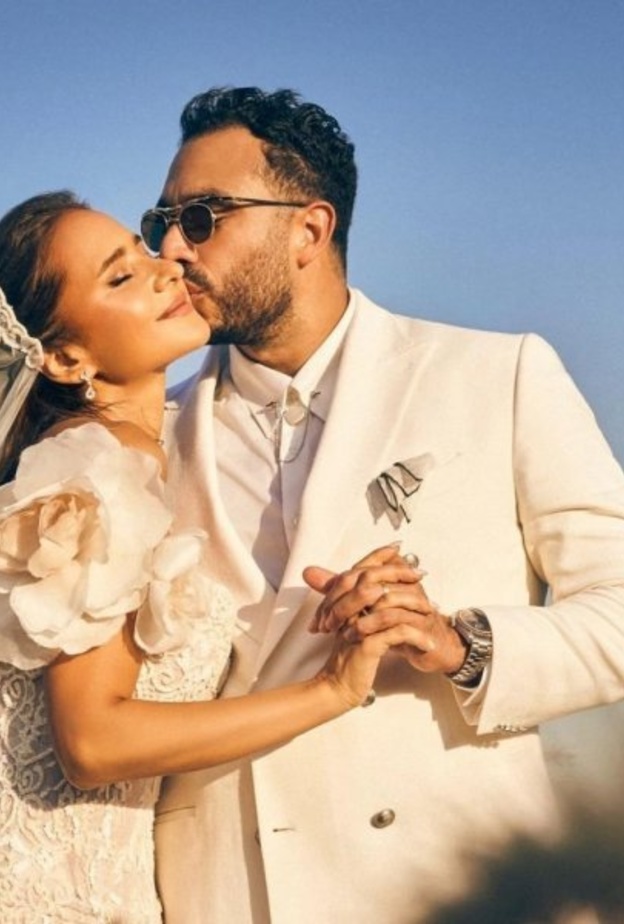 نيللي كريم خلال حفل زفافها- الصورة من انستغرام نيللي