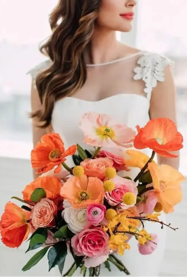 أفكار رائعة لباقات الزهور البرتقالية