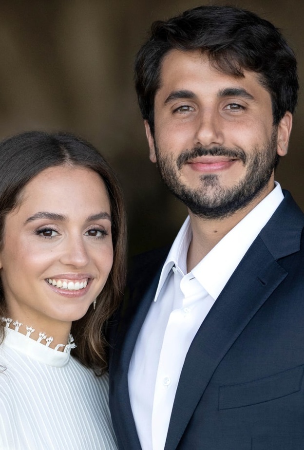 الأميرة إيمان مع خطيبها جميل ترميوتس