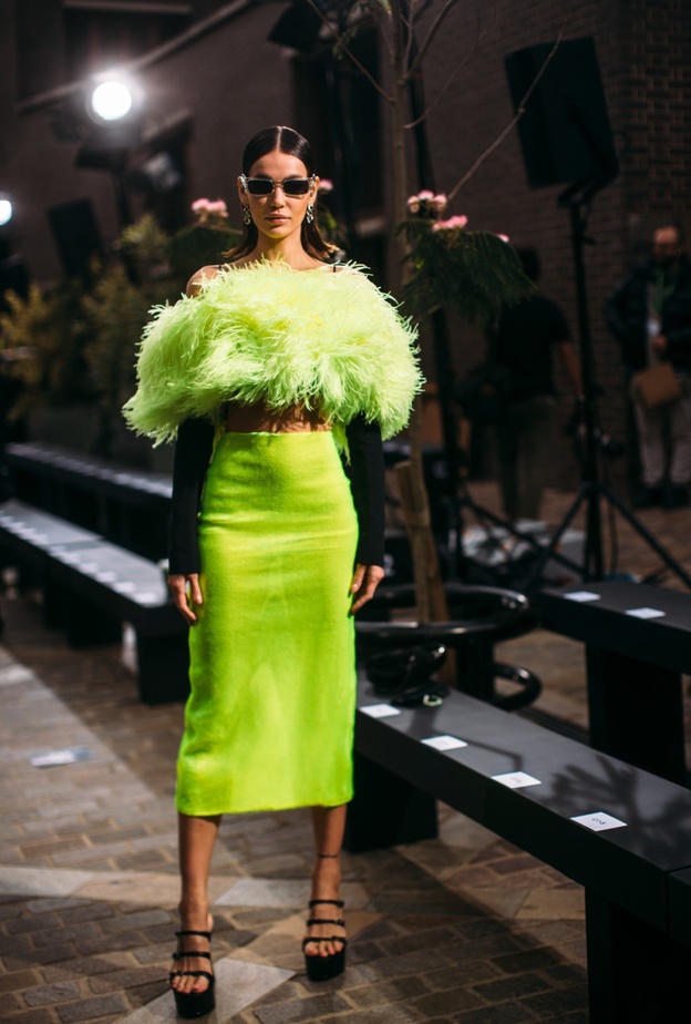 صيحة الريش بلون حيوي