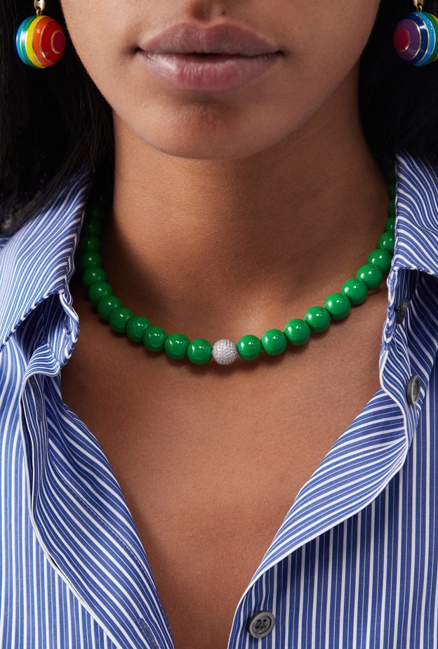 عقد Diamond & 18kt white-gold من LAUREN RUBINSKI