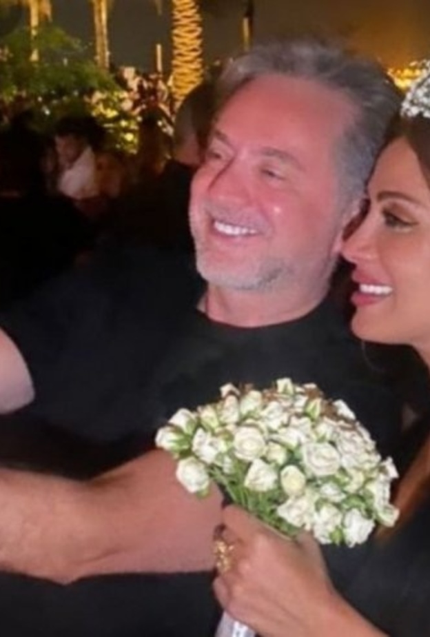 مروان خوري وعروسته- صورة من حساب فانز مروان خوري