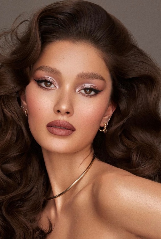 المكياج الفضي الترابي مع أجمل ألوان الروج وأساليب مكياج للخريف - الصورة من حساب Nikki Makeup على انستغرام