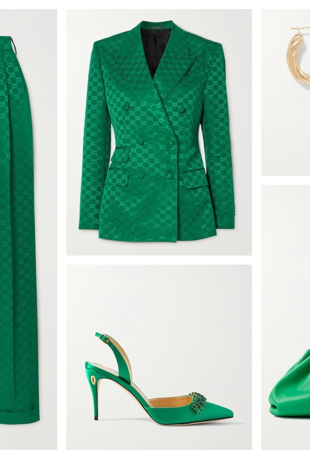 رقي البدلة الفاخرة باللون الأخضر   