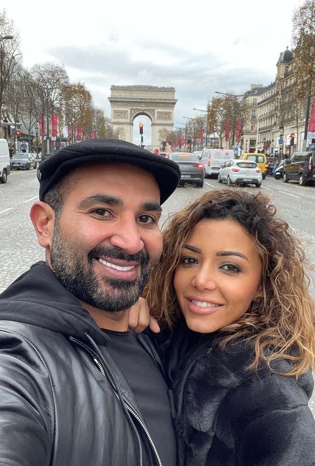 أحمد سعد وزوجته علياء بسيوني