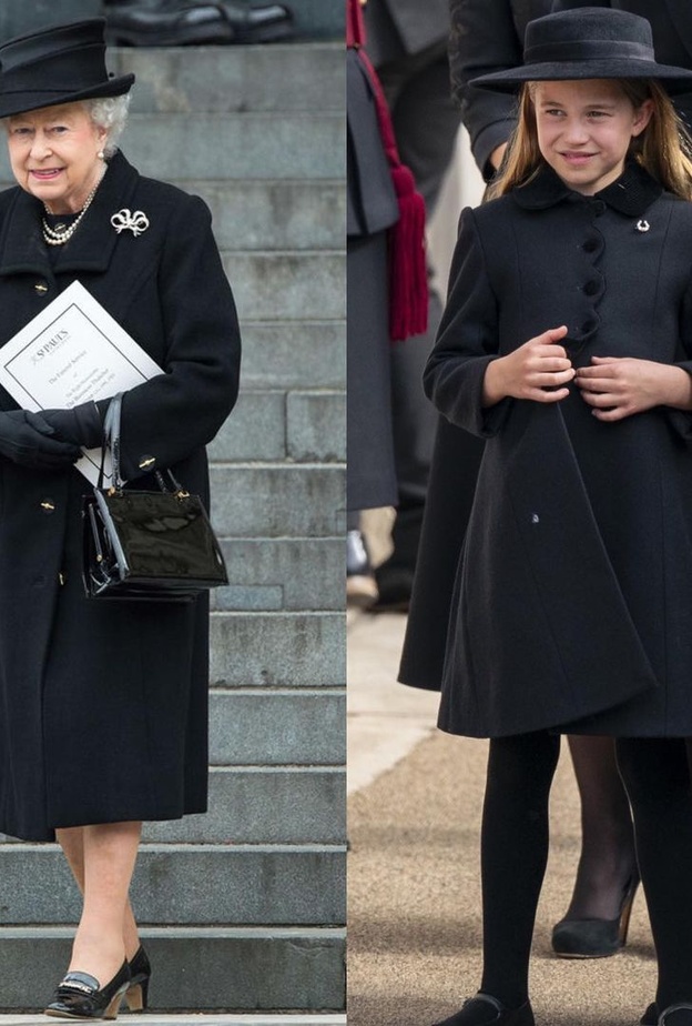 تاريخ مميز للبروش الذي ارتدته الأميرة شارلوت في جنازة الملكة 