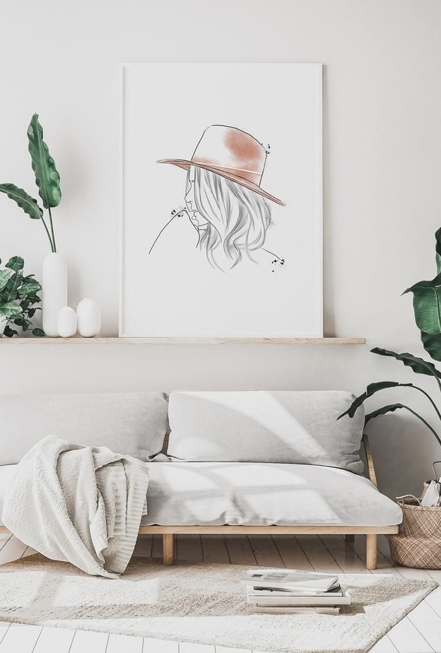 أثاث خشبي بسيط ومودرن لغرفة معيشة دافئة