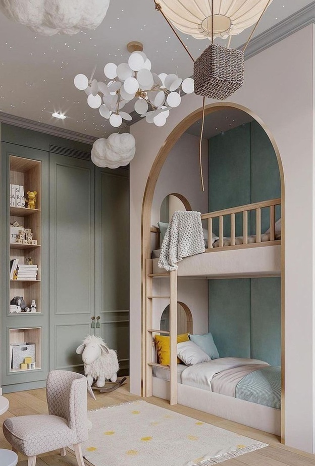 السرائر الطابقية في ديكورات غرف الأطفال