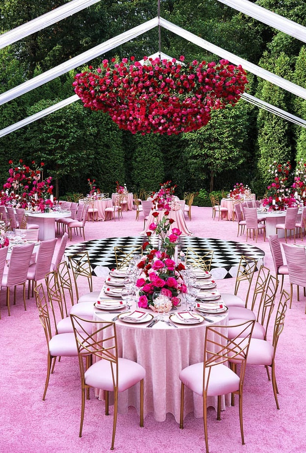 اللون الوردي في حفلات الزفاف من تنظيم Birch Event Design