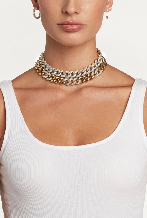 قلادة  ALTERNATING PAVE JUMBO LINK من SHAY