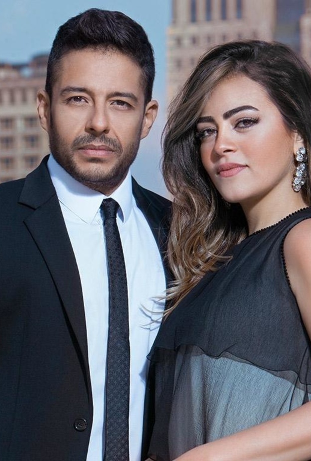 محمد حماقي وزوجته نهلة الحاجري