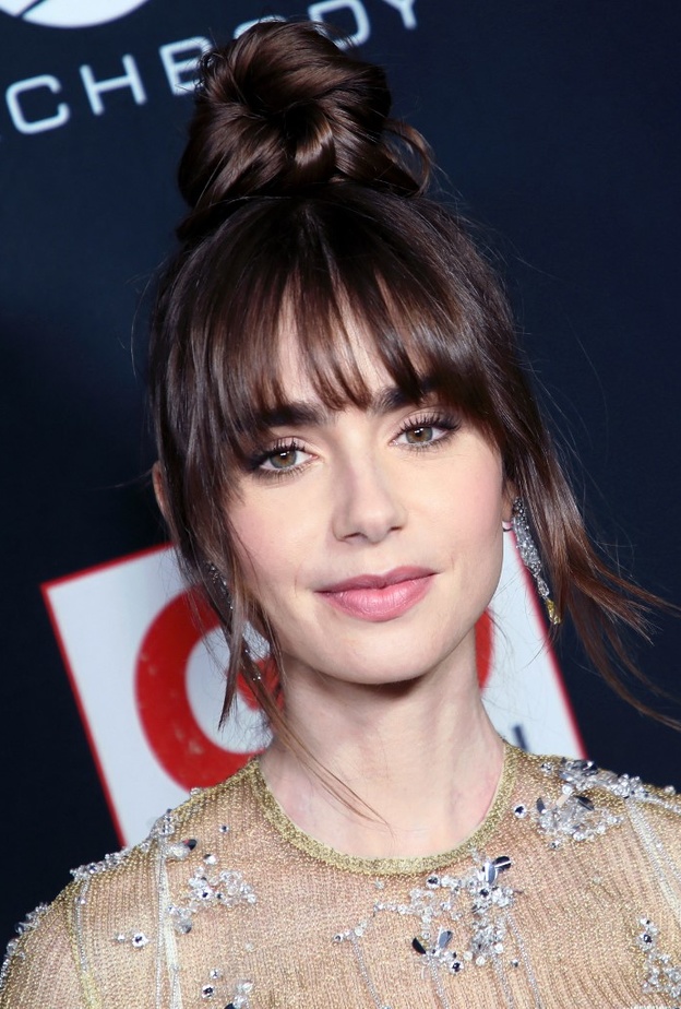 نصائح جمالية تحتاجها الصبايا للحصول على مكياج مثالي مع قصات شعر بالغرة بأسلوب Lily Collins