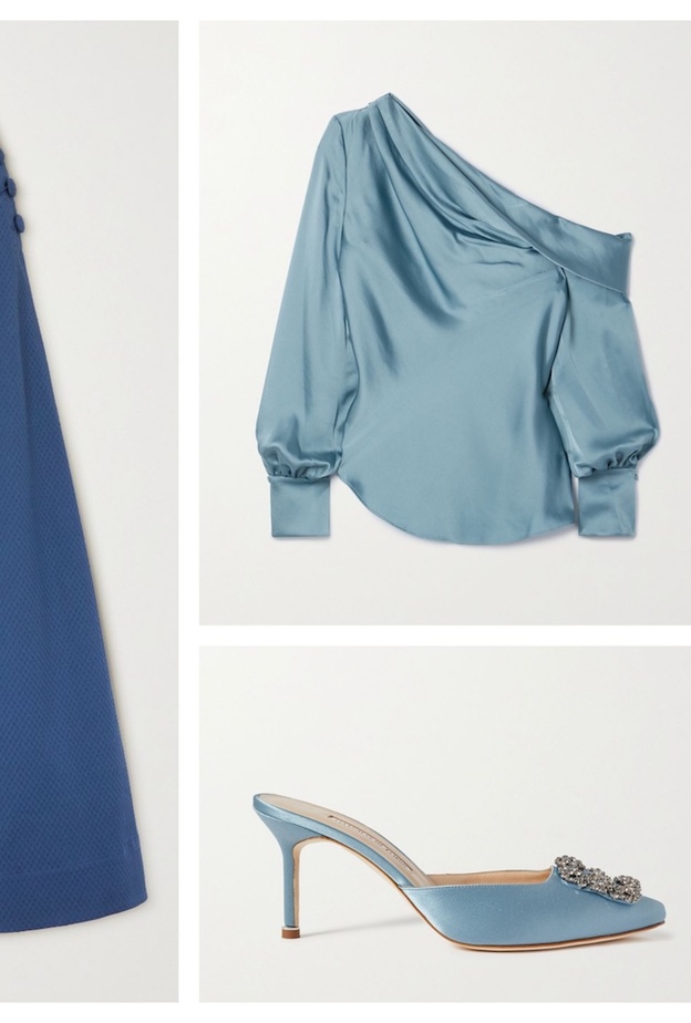 درجات الأزرق الجذاب بإطلالة راقية مع لمسات برّاقة