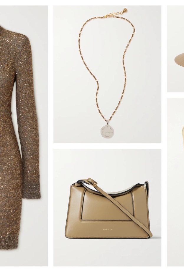 إطلالة شبابية بألوان هادئة مع الترتر الذهبي