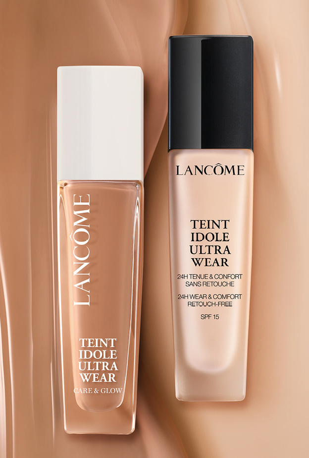 TEINT IDOLE ULTRA WEAR CARE & GLOW فاونديشن طويل الثبات، ويغمر البشرة بالعناية