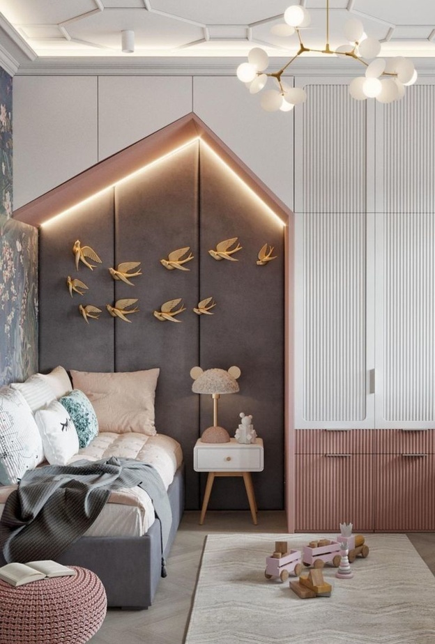 الخزائن الجدارية حل عملي لغرف الأطفال الصغيرة