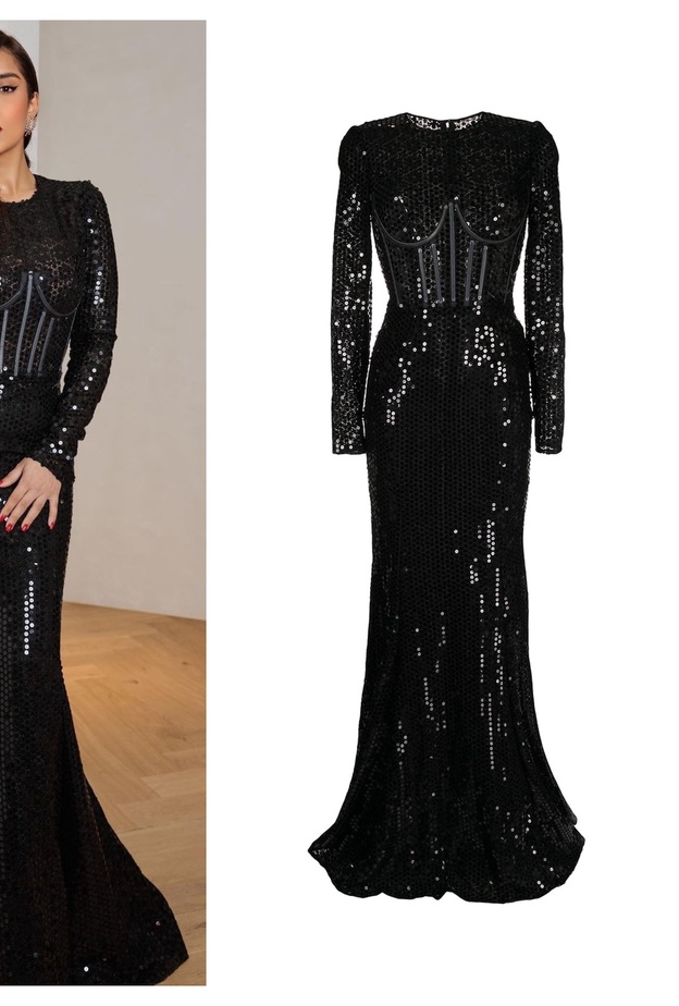 الترتر البرّاق باللون الأسود على طريقة النجمة بلقيس 