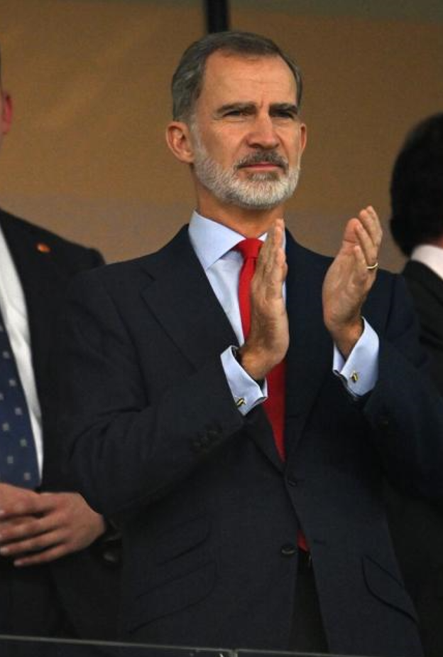 من الاستاد.. ملك إسبانيا يحضر مباراة منتخب بلاده في كأس العالم 2022