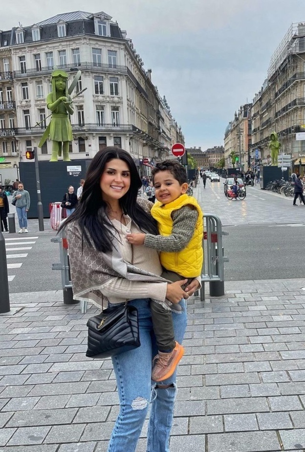 سلمى رشيد وابنها