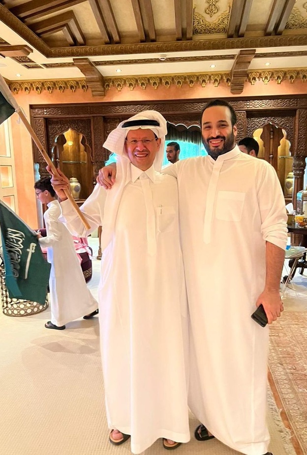 فرحة خاصة من سمو ولي العهد بانتصار الأخضر التاريخي على الأرجنتين 