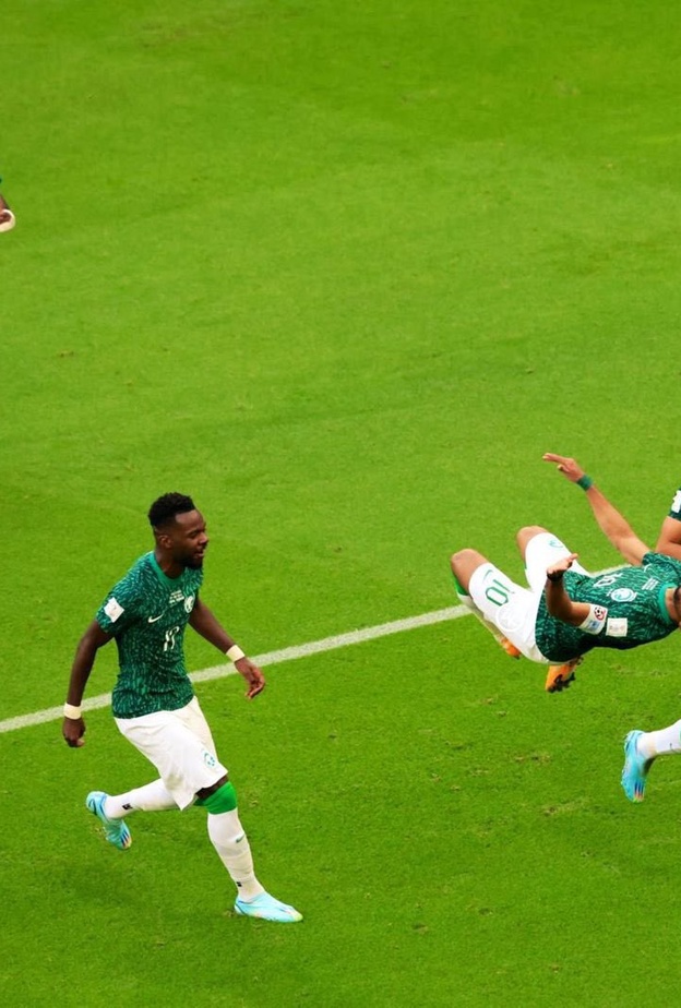 أجمل لقطات من انتصار الأخضر التاريخي على الأرجنتين في كأس العالم 2022