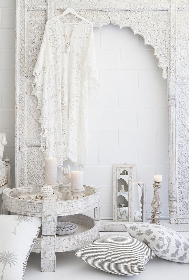 الأبيض في ديكور منزل بالأسلوب المغربي