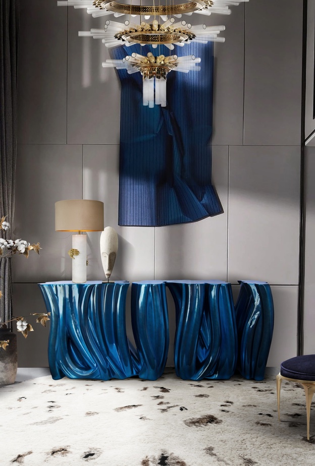 الأزرق مع الذهبي ثنائي رائع لديكورات المنزل