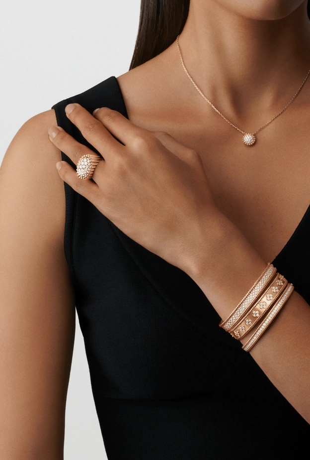 سوار من الذهب الوردي من مجموعة Perlée لفان كليف أند آربلز Van Cleef and Arpels