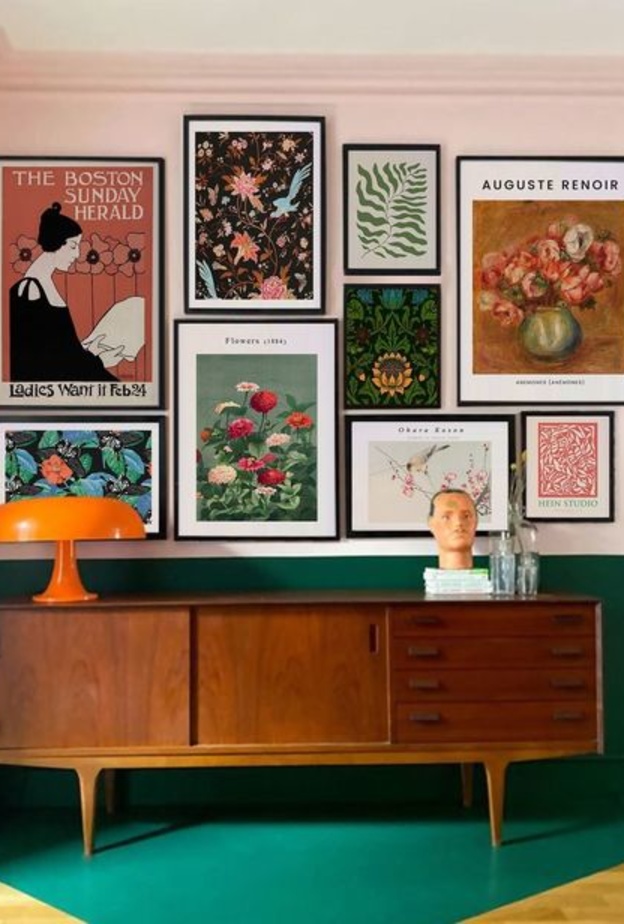 من الأخطاء التي تجعل المنزل يبدو رخيصا، اختيار اللوحات الفنية فقط