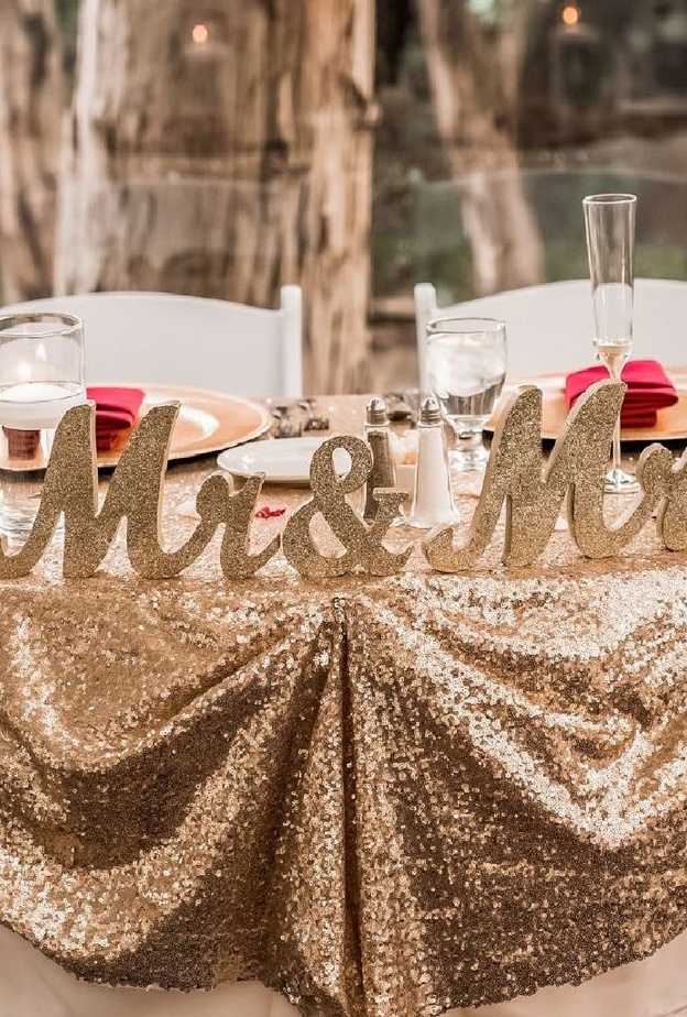 أفكار رائعة لإضافة بريق الذهب لحفل زفافك