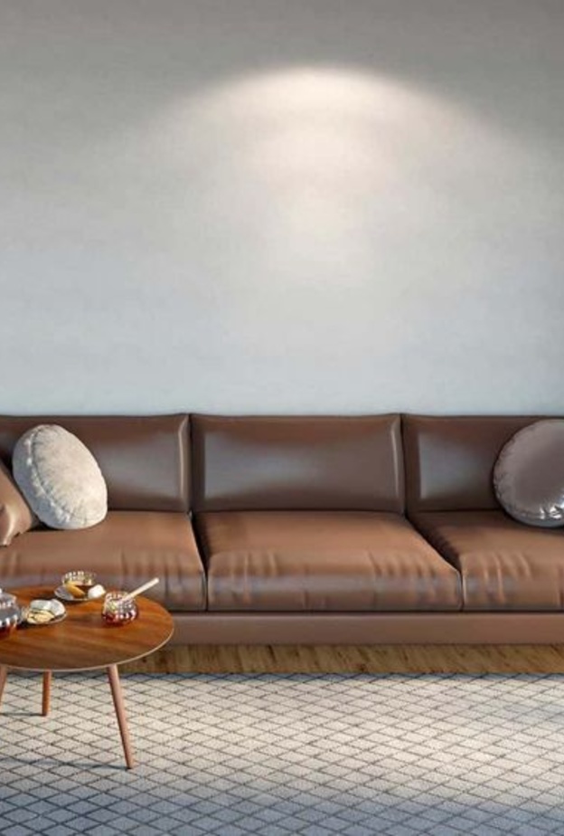 أريكة أنيقة بلون الكابتشينو