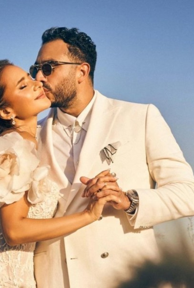 ابناء نيللي كريم الاربعة حضروا حفل زفافها