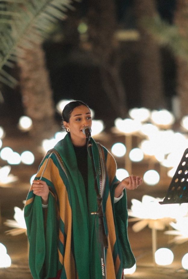 الشاعرة سلمى ضمن المواهب السعودية الواعدة في ليالي الدرعية