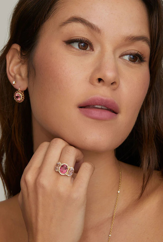 خاتم KUNZITE AND PINK TOURMALINE OVAL من Jamie Wolf